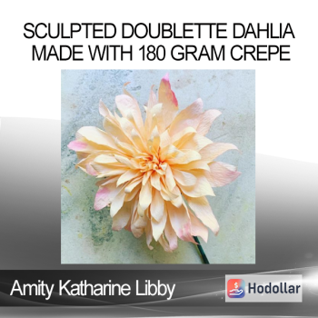 Amity Katharine Libby - Sculpted Doublette Dahlia made with 180 Gram Crepe